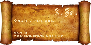 Kosch Zsuzsanna névjegykártya