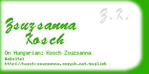 zsuzsanna kosch business card